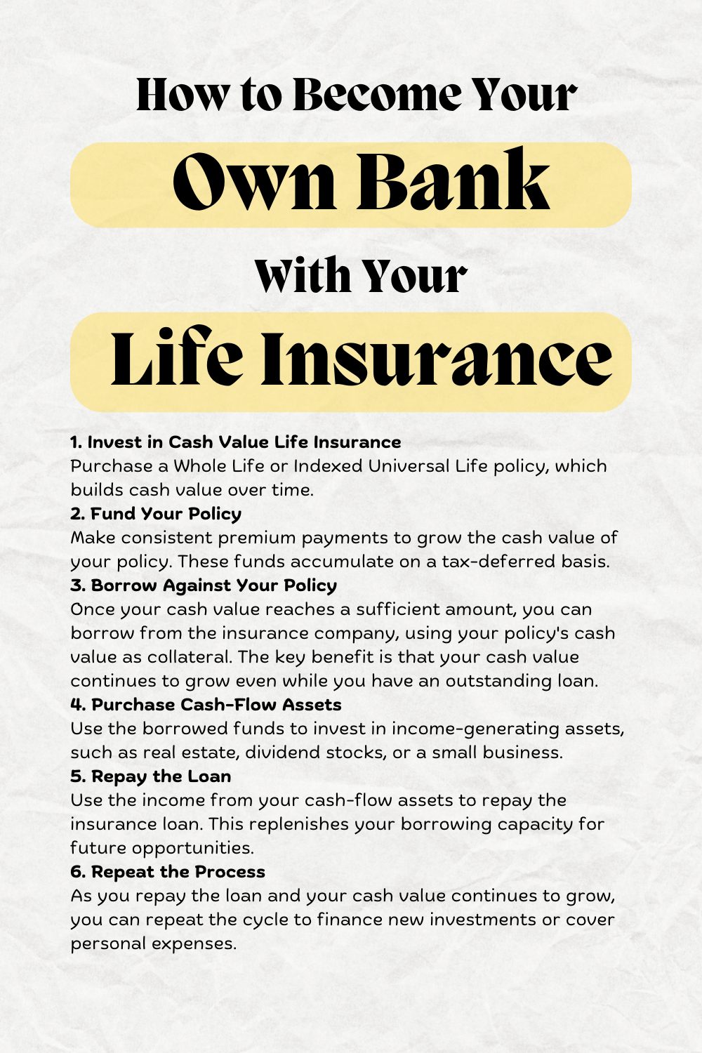 how to become your own bank with life insurance